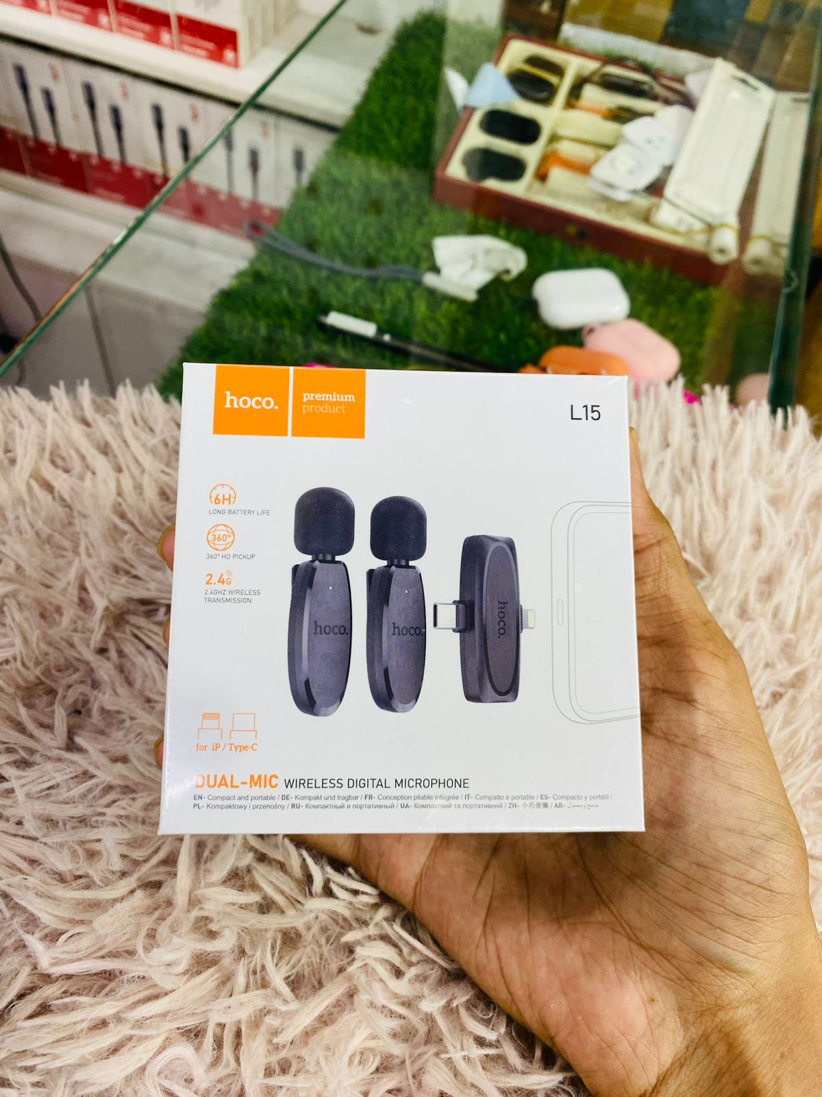 Hoco L15 Dual Wireless Lavalier Microphone